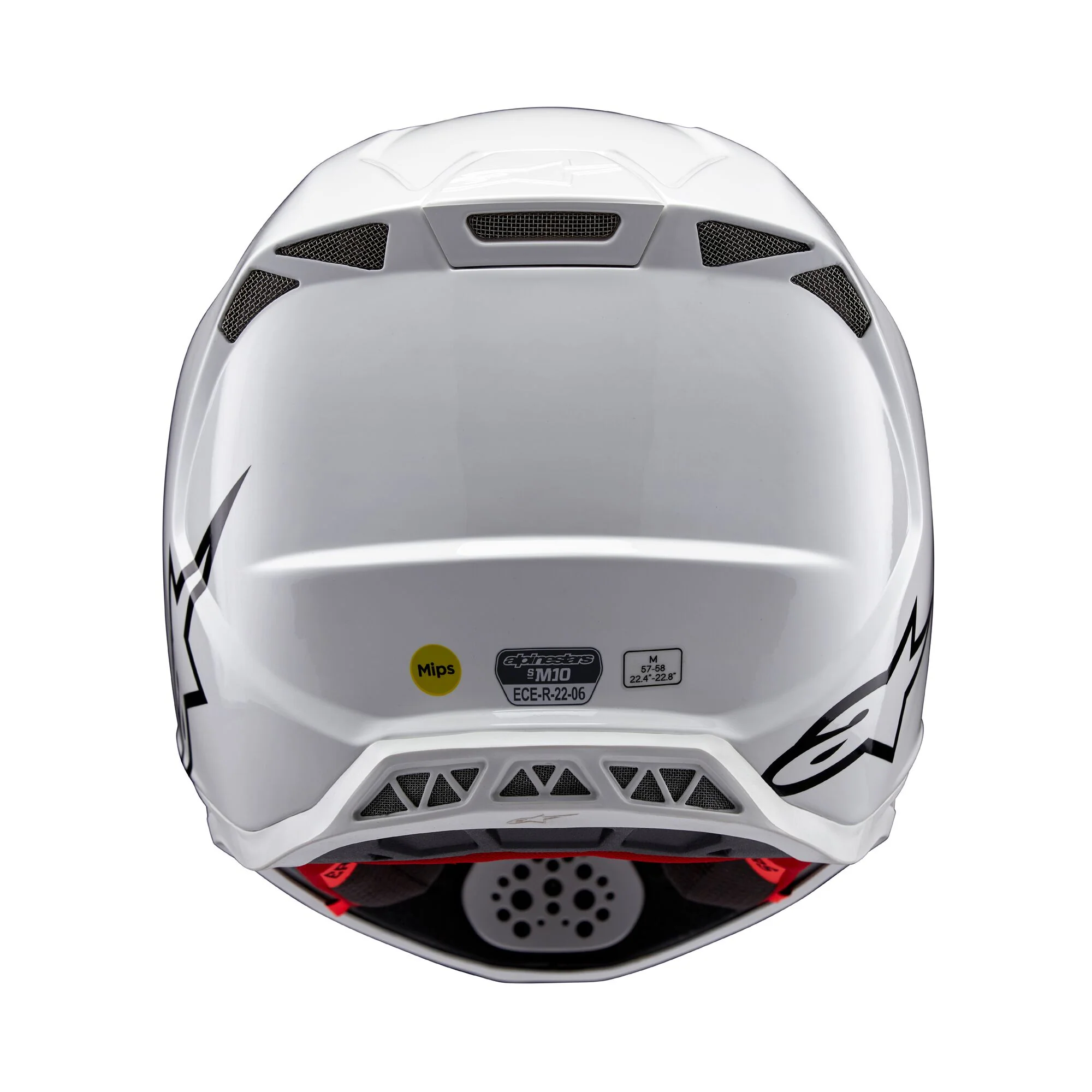 Alpinestars Helmet Supertech SM10 Solid White Glossy - Image 7