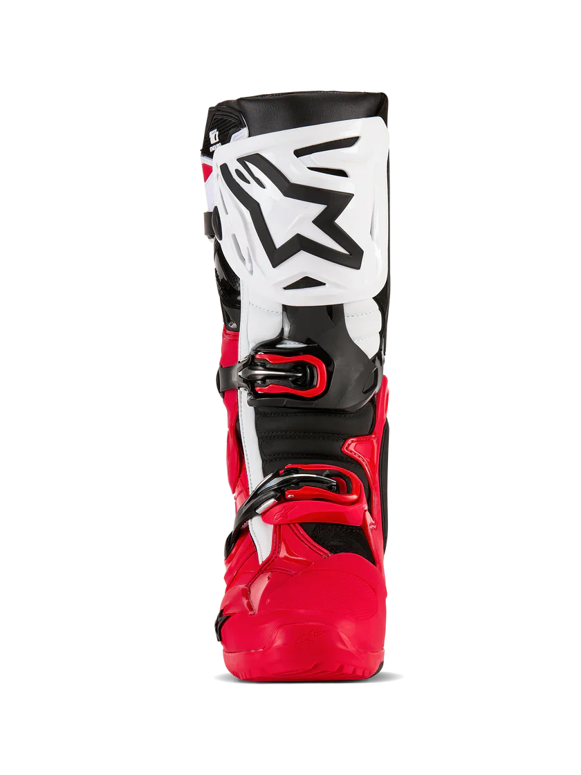 Alpinestars Tech 10 Enduro Boots Bright Red Black White - Image 3