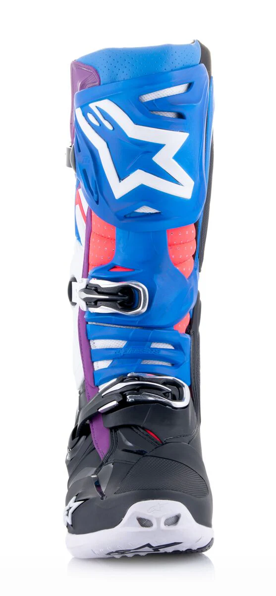 Alpinestars Tech 10 Supervented Motocross Boots Black Enamel Blue Purple - Image 2
