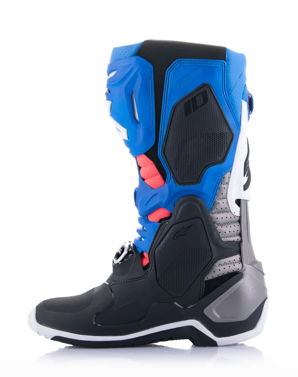 Alpinestars Tech 10 Supervented Motocross Boots Black Enamel Blue Purple - Image 3