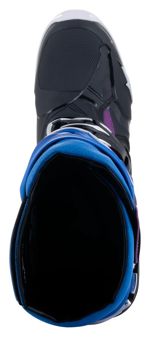 Alpinestars Tech 10 Supervented Motocross Boots Black Enamel Blue Purple - Image 6