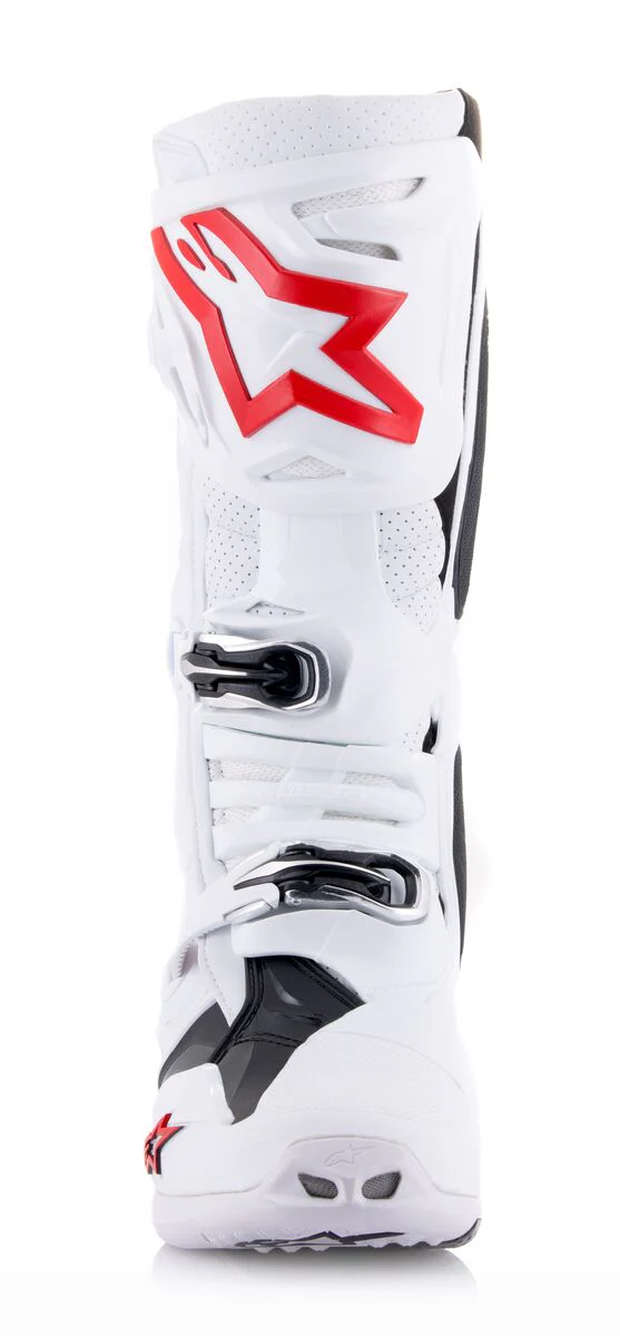 Alpinestars Tech 10 Supervented Motocross Boots White Bright Red - Image 2