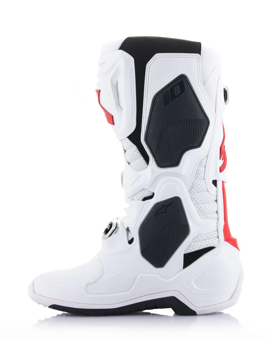 Alpinestars Tech 10 Supervented Motocross Boots White Bright Red - Image 3