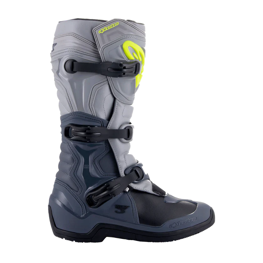Alpinestars Tech 3 Motocross Boots - Dark Gray Light Gray Black - Image 4
