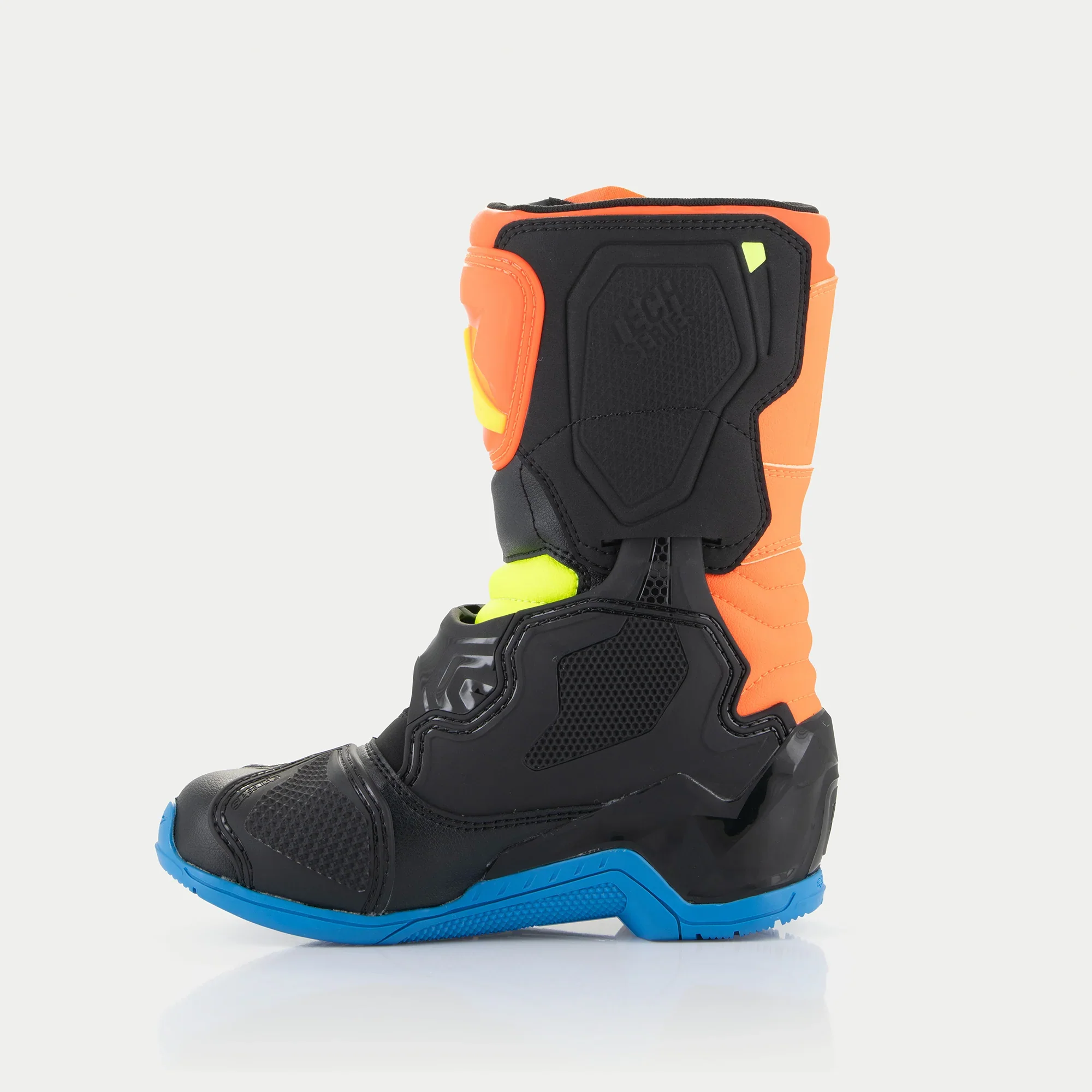 Alpinestars Tech 3S Kids Boots Orange Flo Enamel Blue Flo Yellow - Image 5