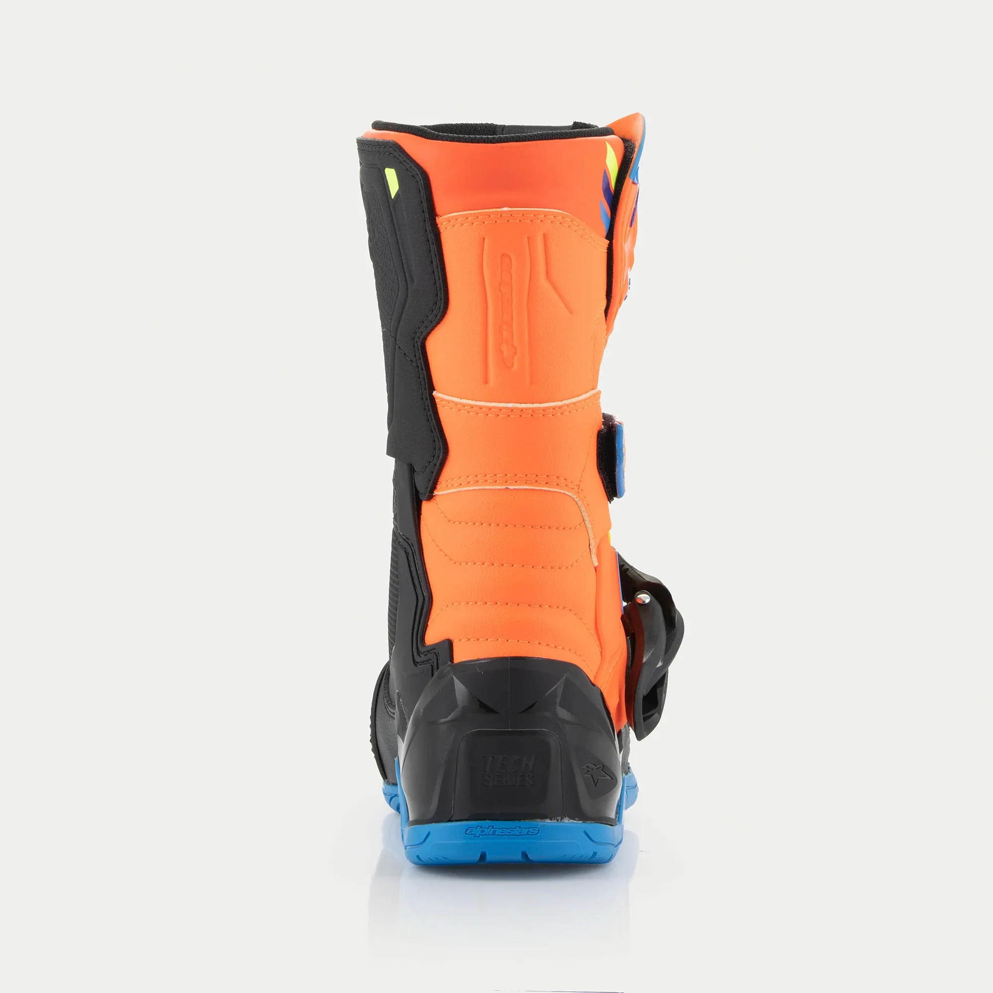 Alpinestars Tech 3S Kids Boots Orange Flo Enamel Blue Flo Yellow - Image 6