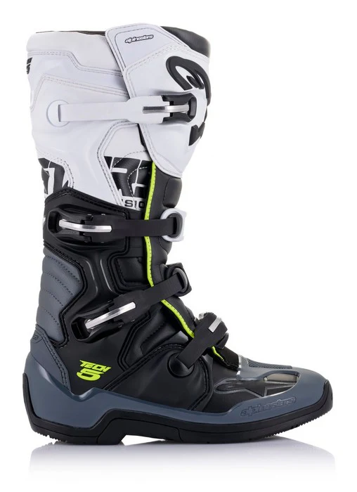 Alpinestars Tech 5 Boot Black Grey White - Image 3