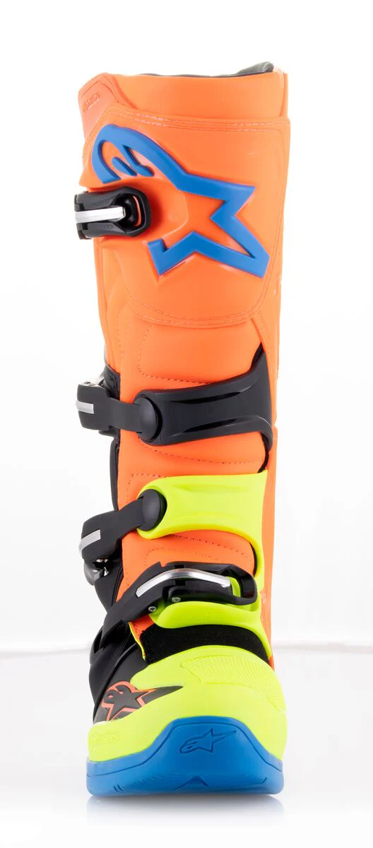 Alpinestars Tech 5 Boot Orange Fluo Blue Yellow - Image 2