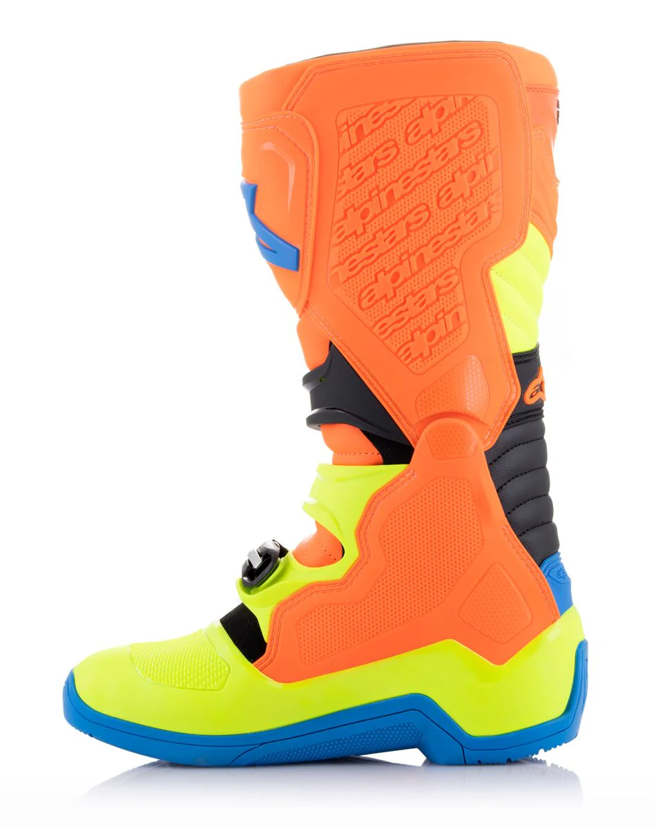 Alpinestars Tech 5 Boot Orange Fluo Blue Yellow - Image 3