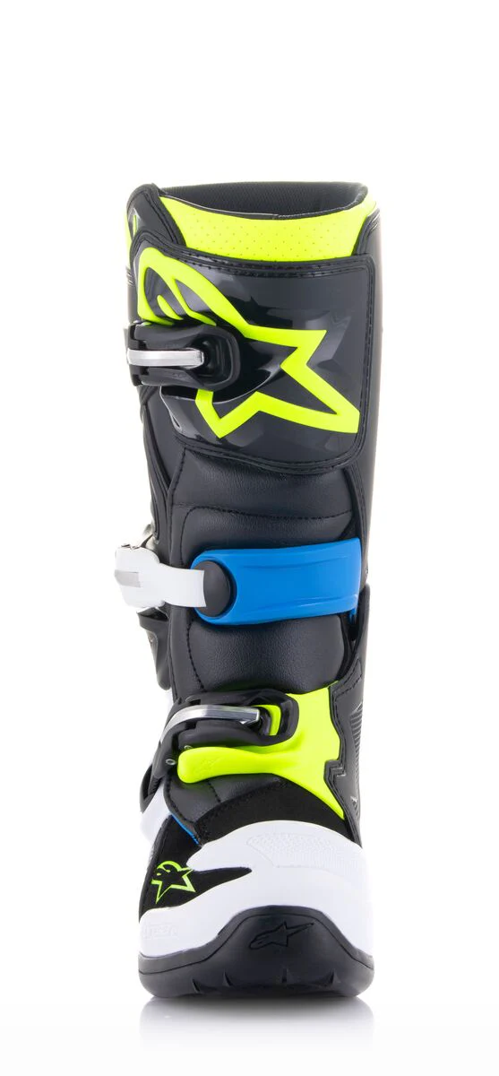 Alpinestars Tech 7S Youth Boots Black Enamel Blue Yellow Fluo - Image 2