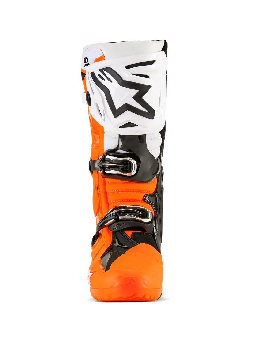 Alpinestars Tech 10 Enduro Boots Orange Fluo Black White - Image 3