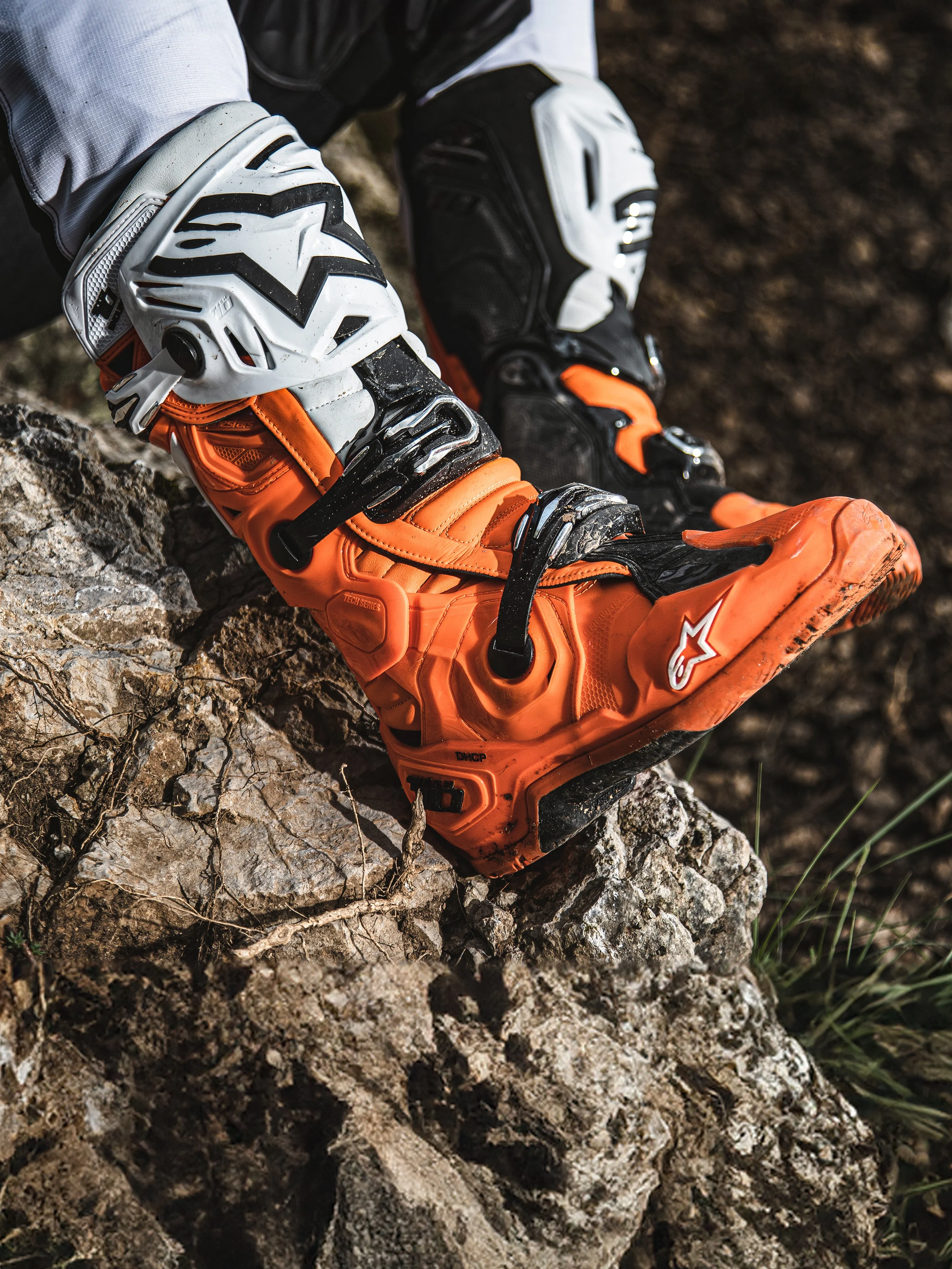 Alpinestars Tech 10 Enduro Boots Orange Fluo Black White - Image 6