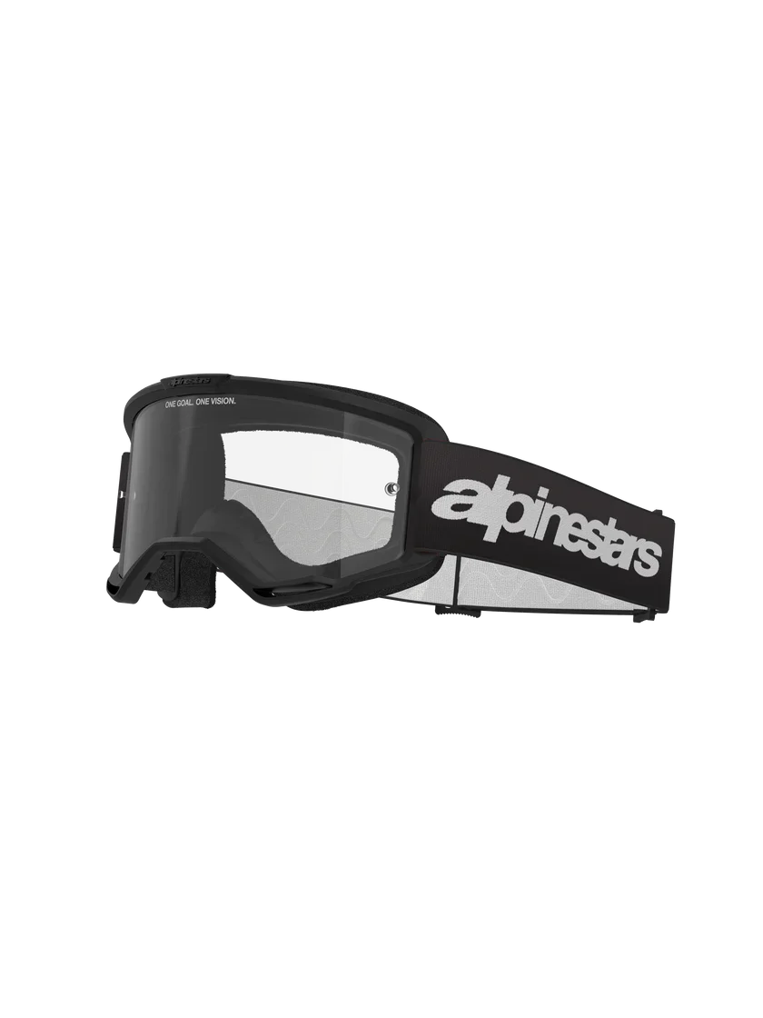 Alpinestars Vision 3 Wordmark Goggles Black - Clear Lens - Image 2