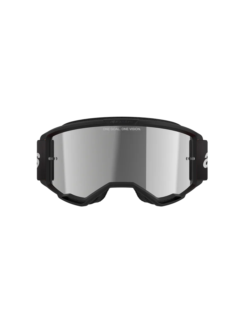 Alpinestars Vision 3 Wordmark Goggles Black - Silver Mirror Lens - Image 4