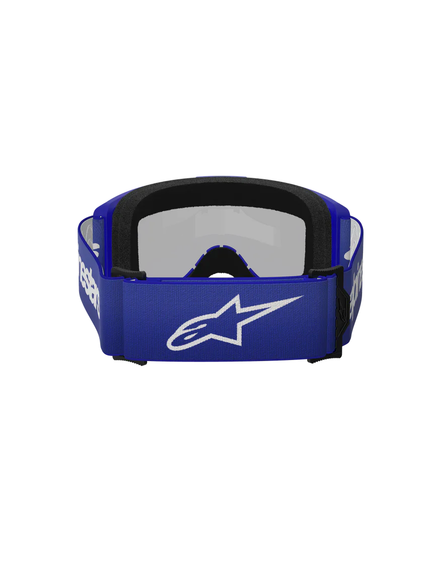 Alpinestars Vision 3 Wordmark Goggles Blue - Silver Mirror Lens - Image 3