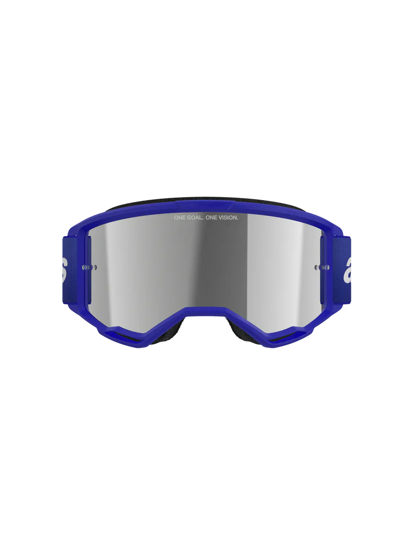 Alpinestars Vision 3 Wordmark Goggles Blue - Silver Mirror Lens - Image 4