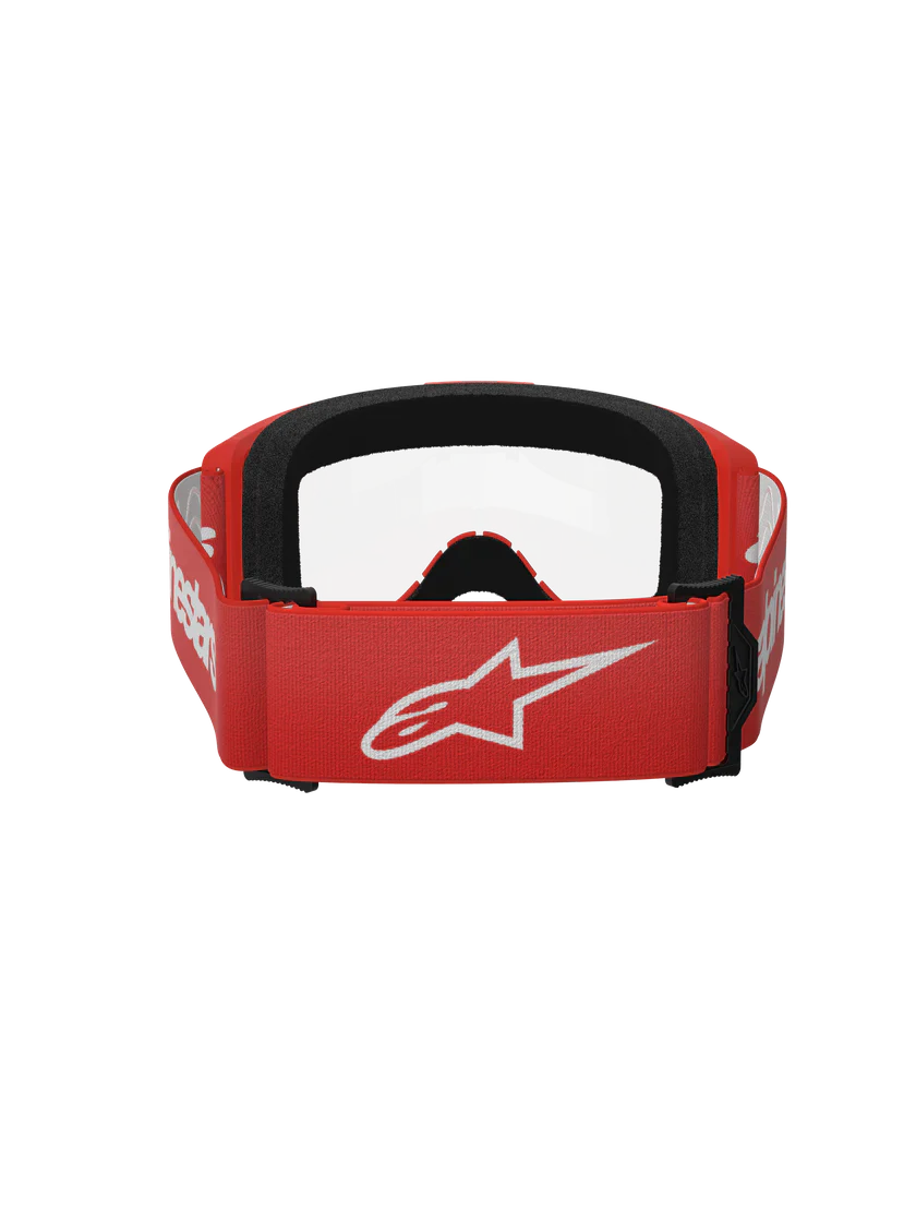 Alpinestars Vision 3 Wordmark Goggles Red - Clear Lens - Image 3
