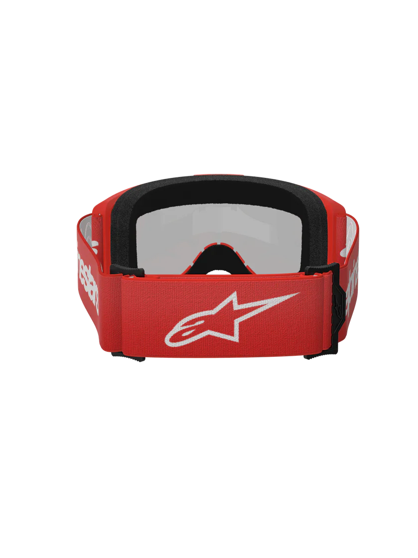Alpinestars Vision 3 Wordmark Goggles Red - Silver Mirror Lens - Image 3