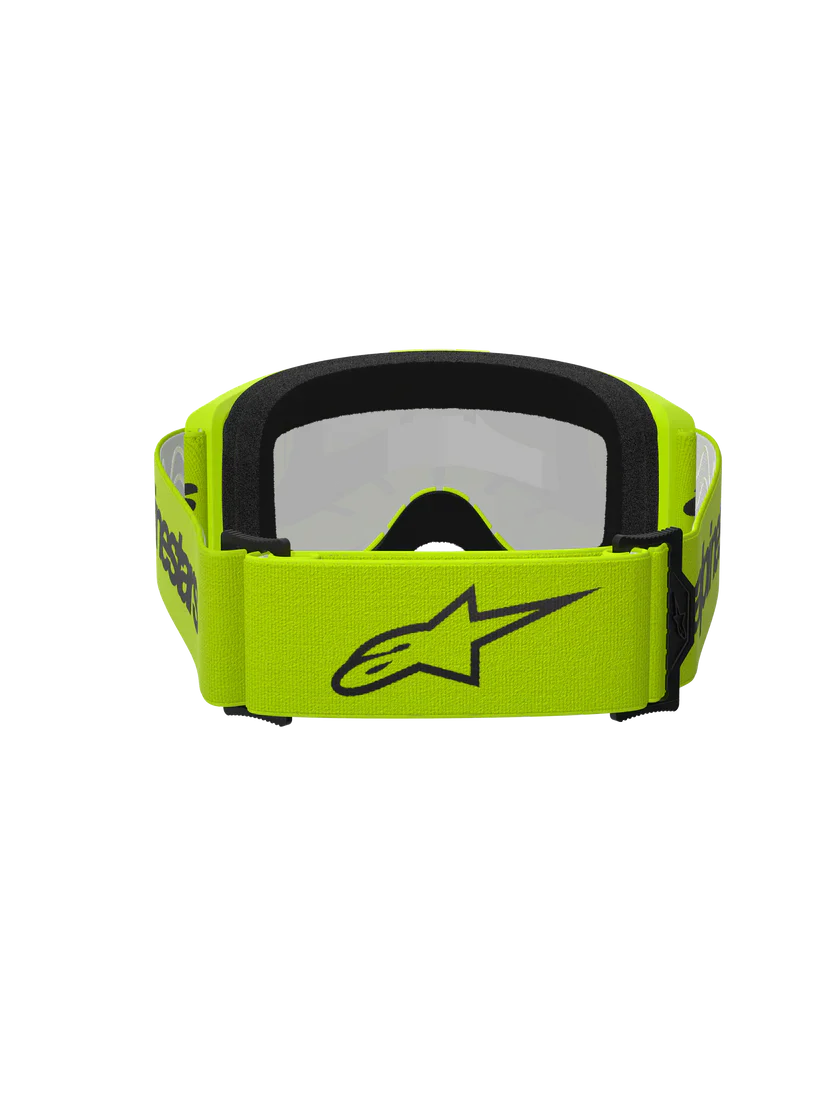 Alpinestars Vision 3 Wordmark Goggles Yellow Fluo - Silver Mirror Lens - Image 3