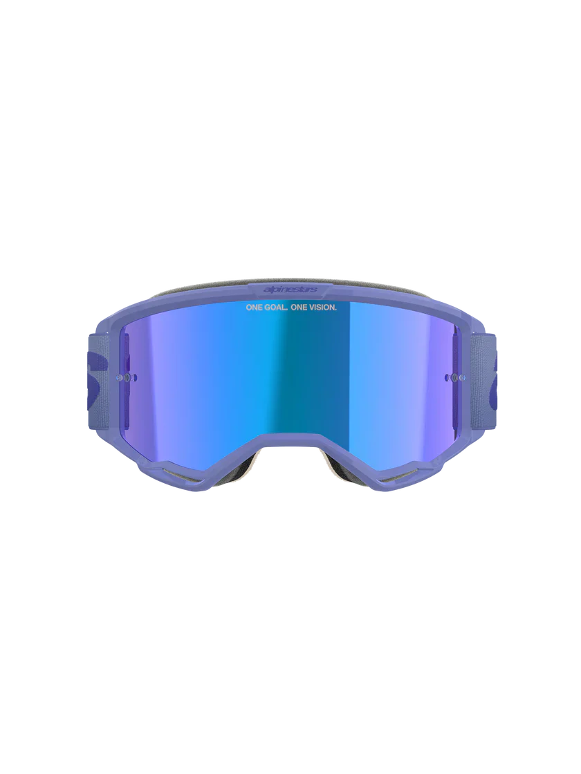 Alpinestars Vision 5 Wordmark Goggles Purple - Blue Mirror Lens - Image 4
