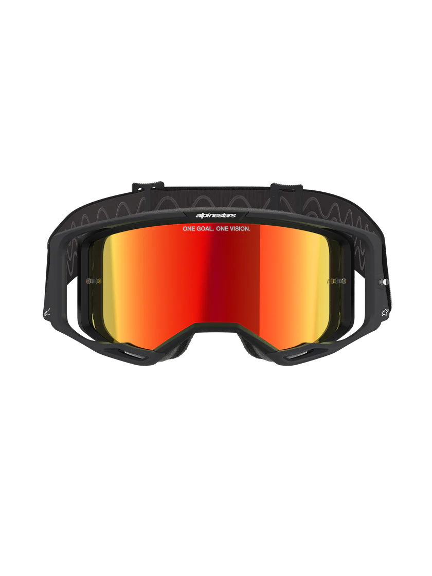 Alpinestars Vision 8 Goggles Black - Red Mirror Lens - Image 4