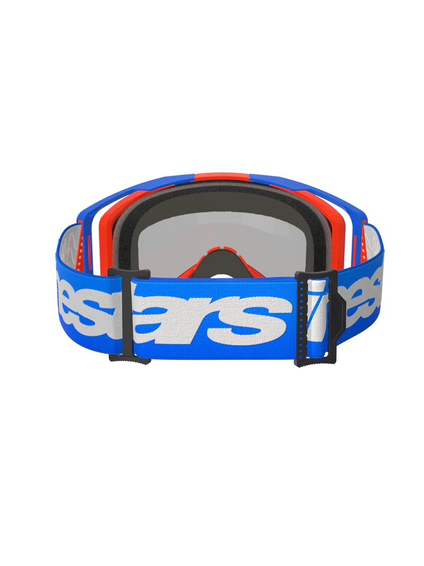 Alpinestars Vision 8 Wordmark Goggles Blue Orange - Red Mirror Lens - Image 3