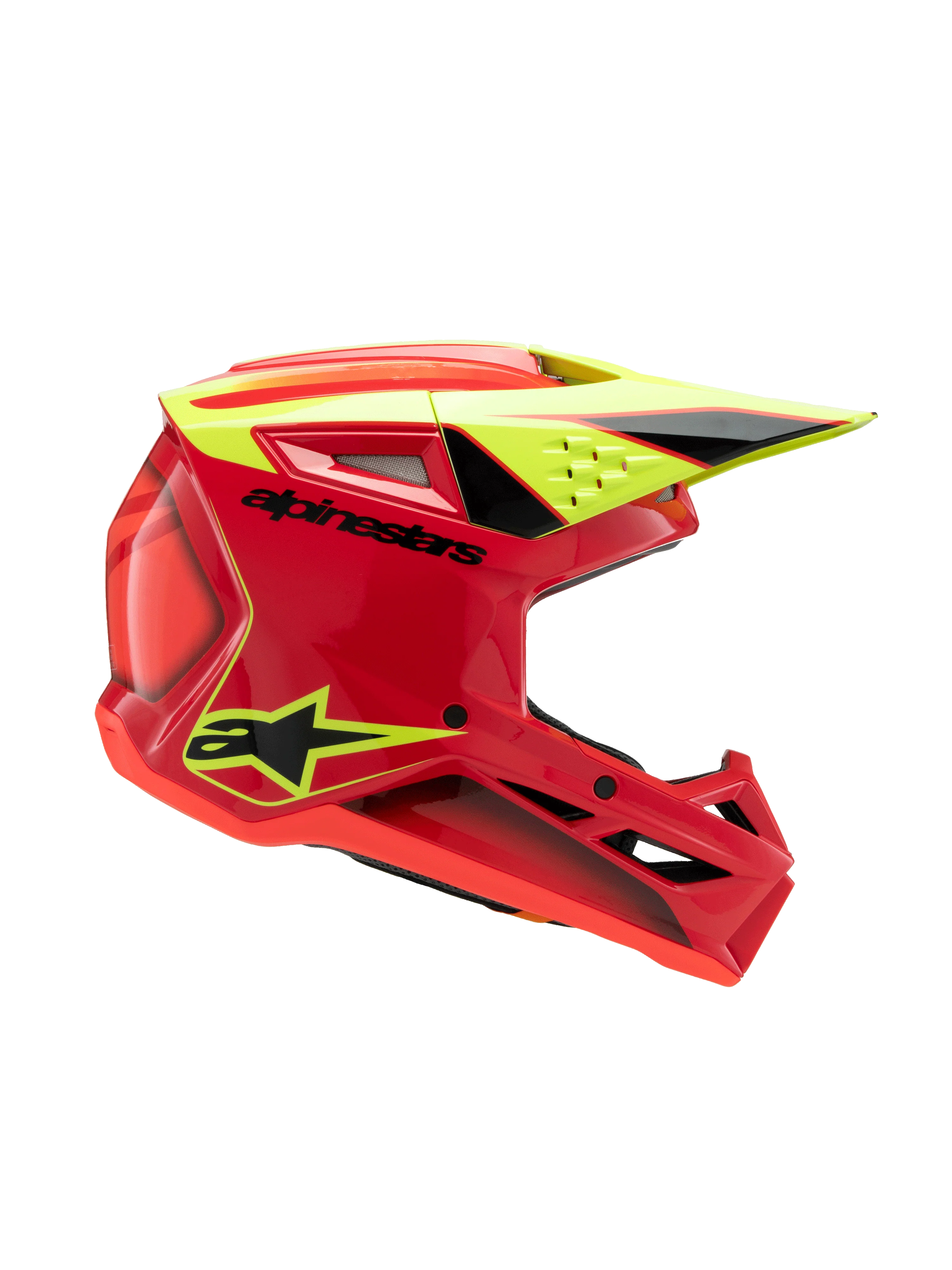 Alpinestars Youth Helmet SM3 Fray Red Yellow Black Gloss - Image 2