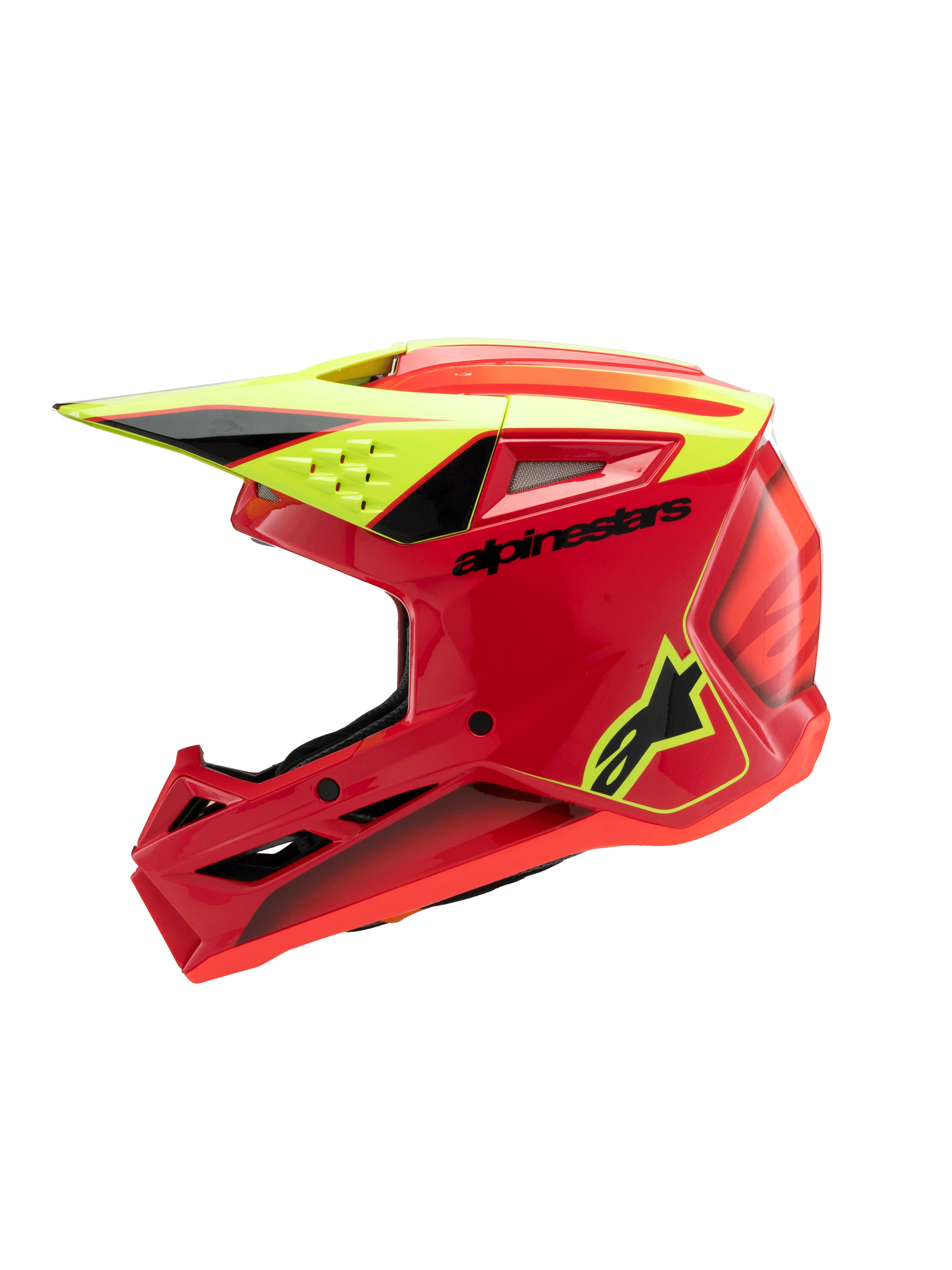 Alpinestars Youth Helmet SM3 Fray Red Yellow Black Gloss - Image 3