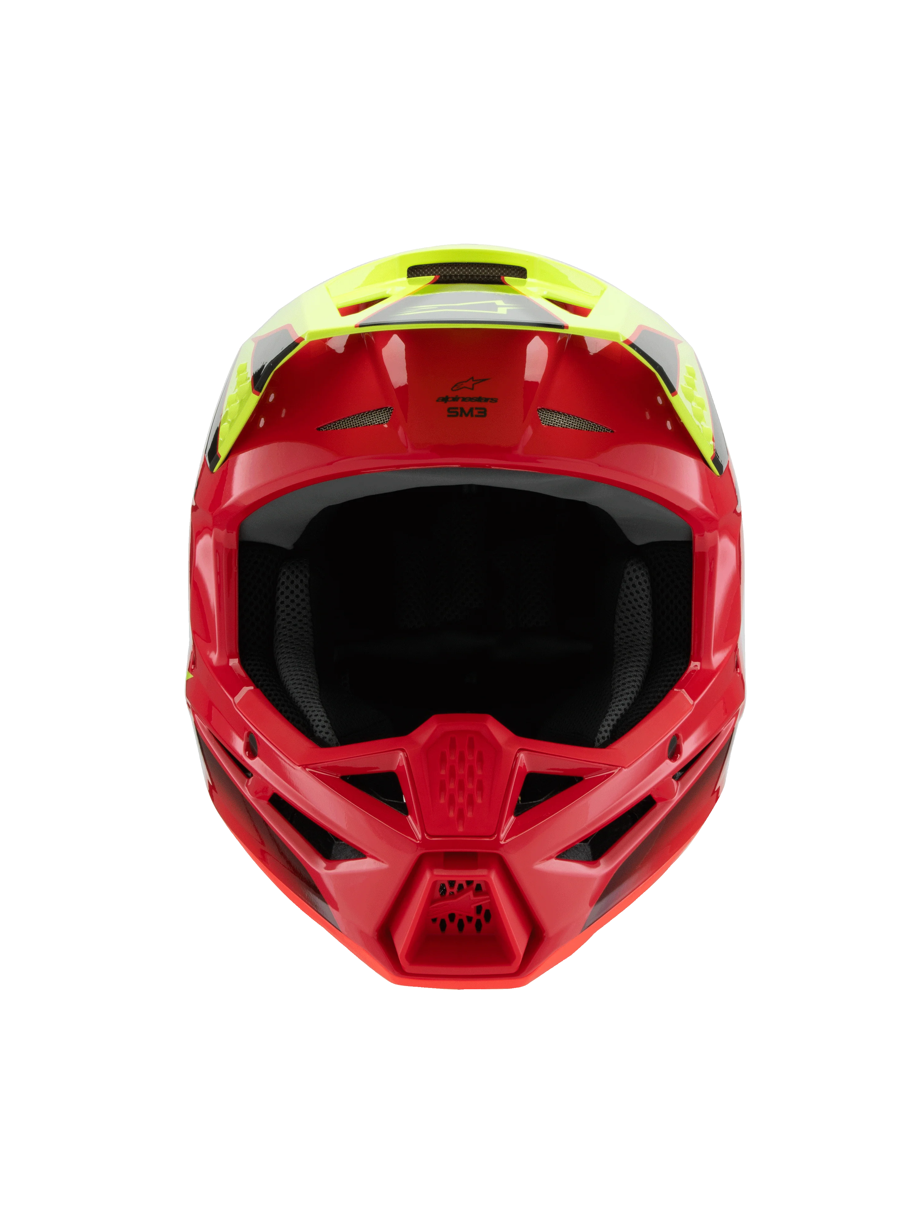 Alpinestars Youth Helmet SM3 Fray Red Yellow Black Gloss - Image 7
