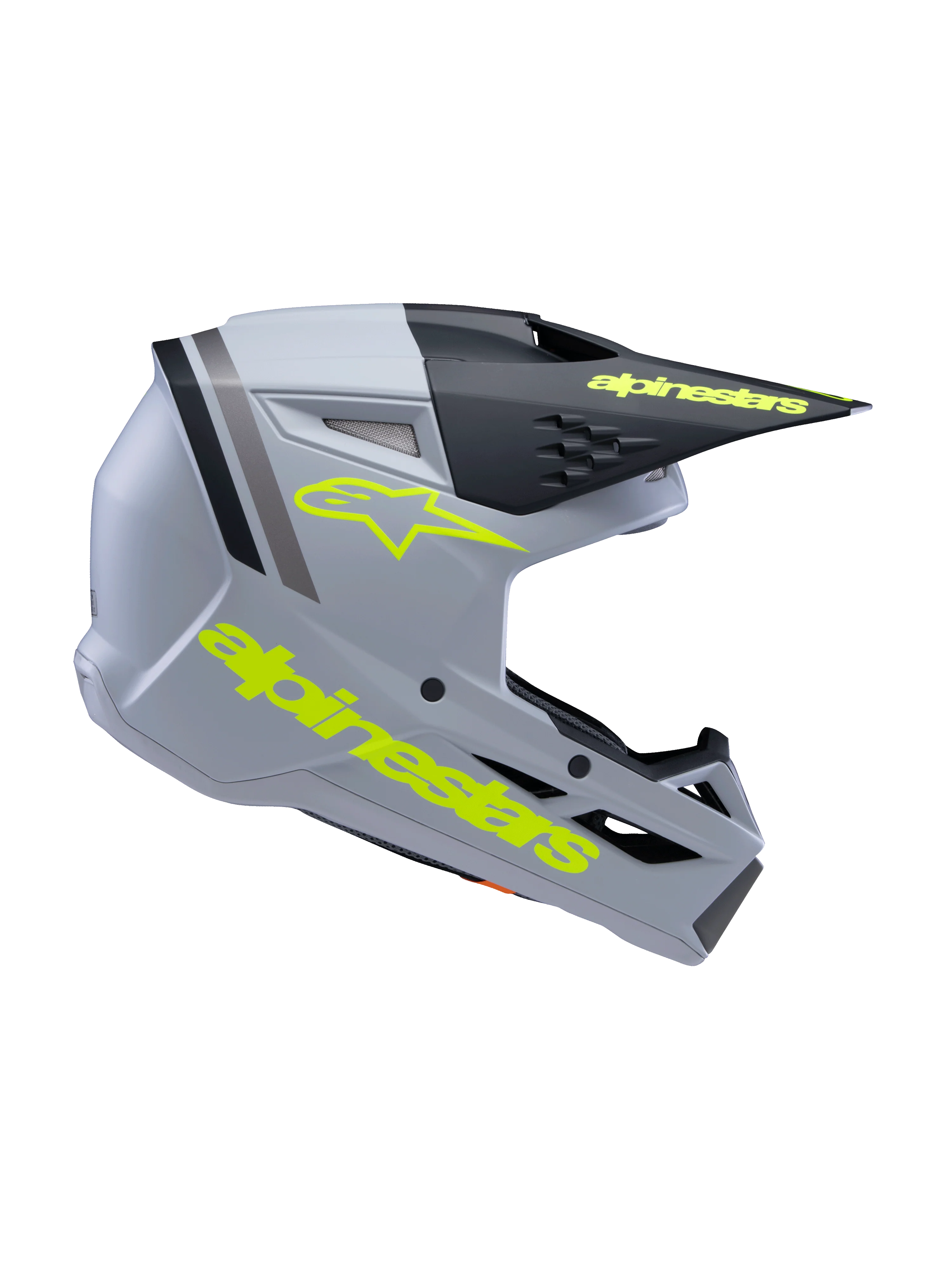 Alpinestars Youth Helmet SM3 Radium Grey Black Yellow Matte - Image 2