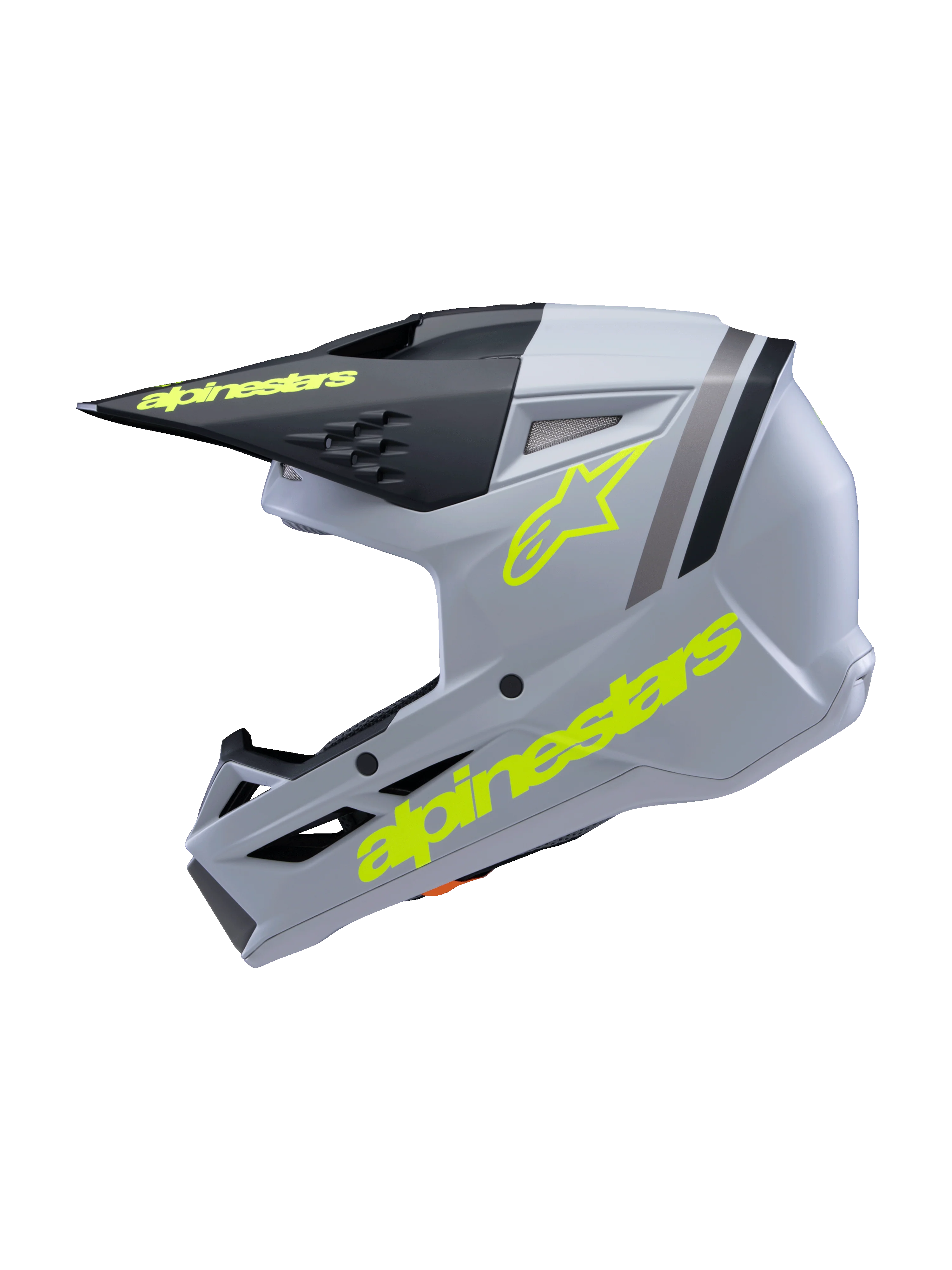 Alpinestars Youth Helmet SM3 Radium Grey Black Yellow Matte - Image 3