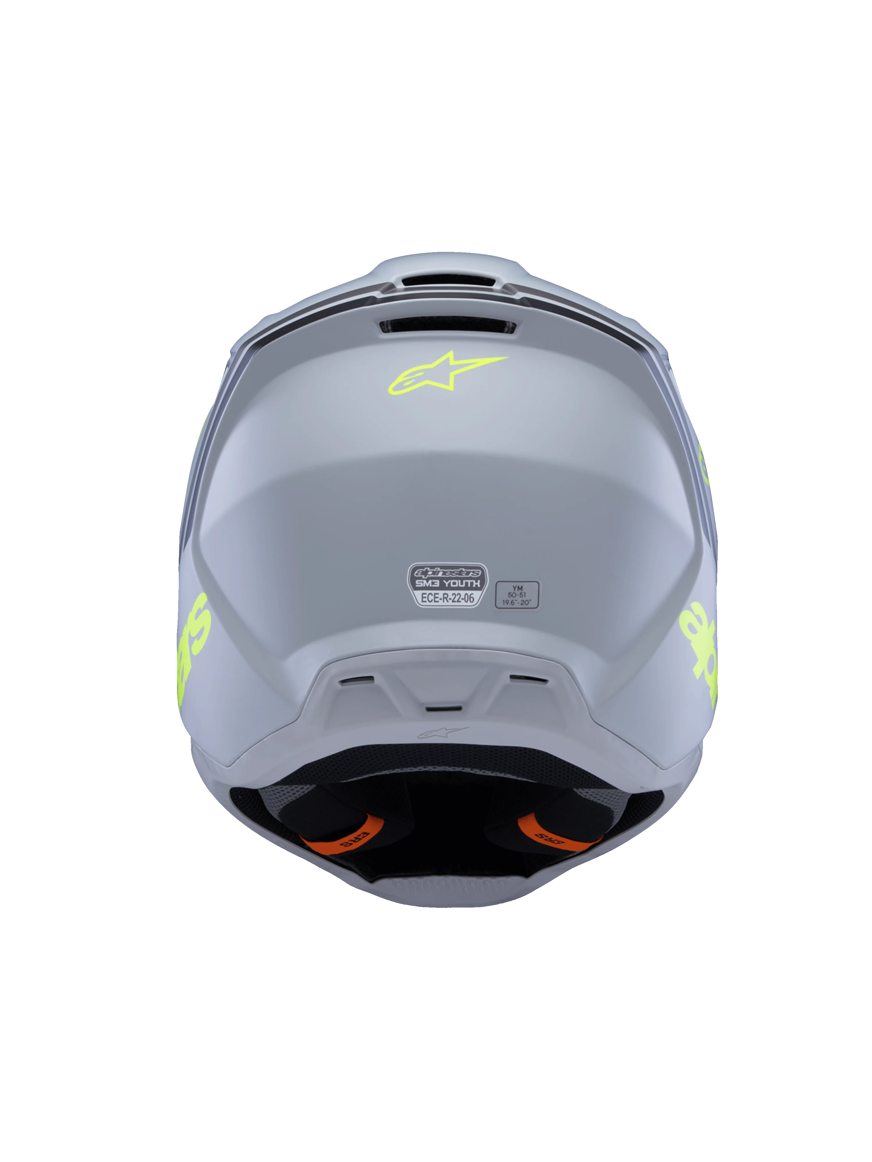 Alpinestars Youth Helmet SM3 Radium Grey Black Yellow Matte - Image 5