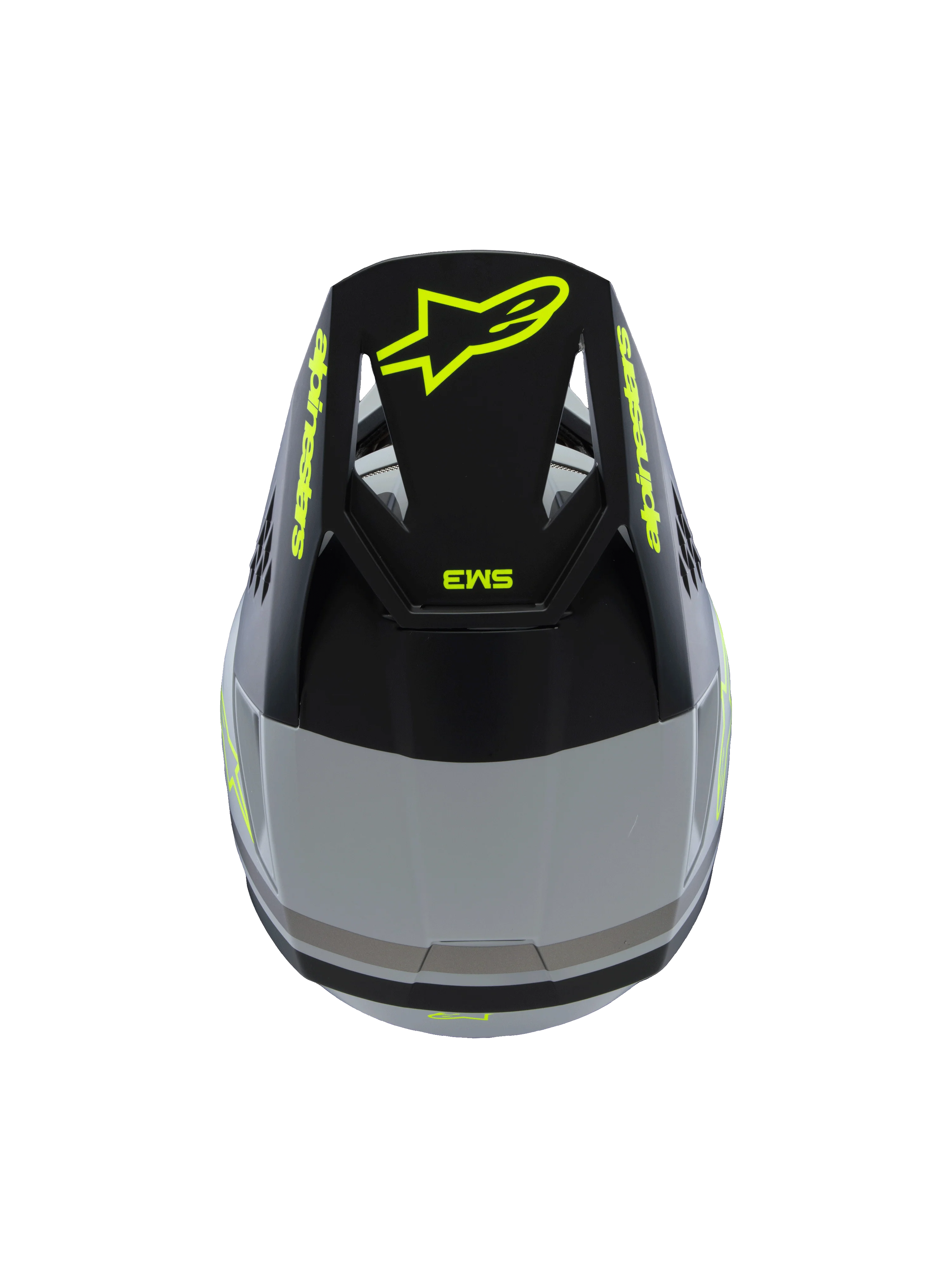 Alpinestars Youth Helmet SM3 Radium Grey Black Yellow Matte - Image 6