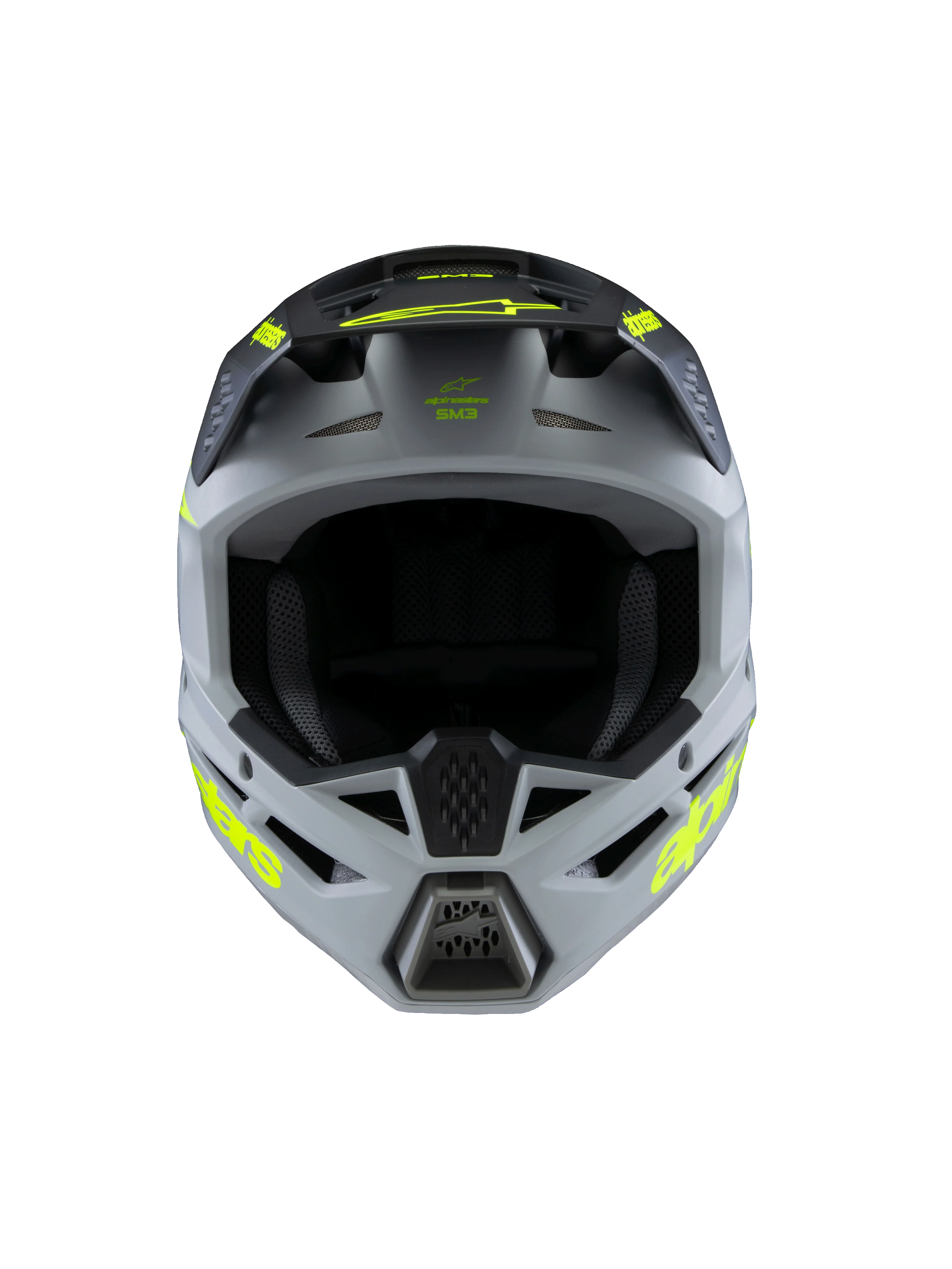 Alpinestars Youth Helmet SM3 Radium Grey Black Yellow Matte - Image 7
