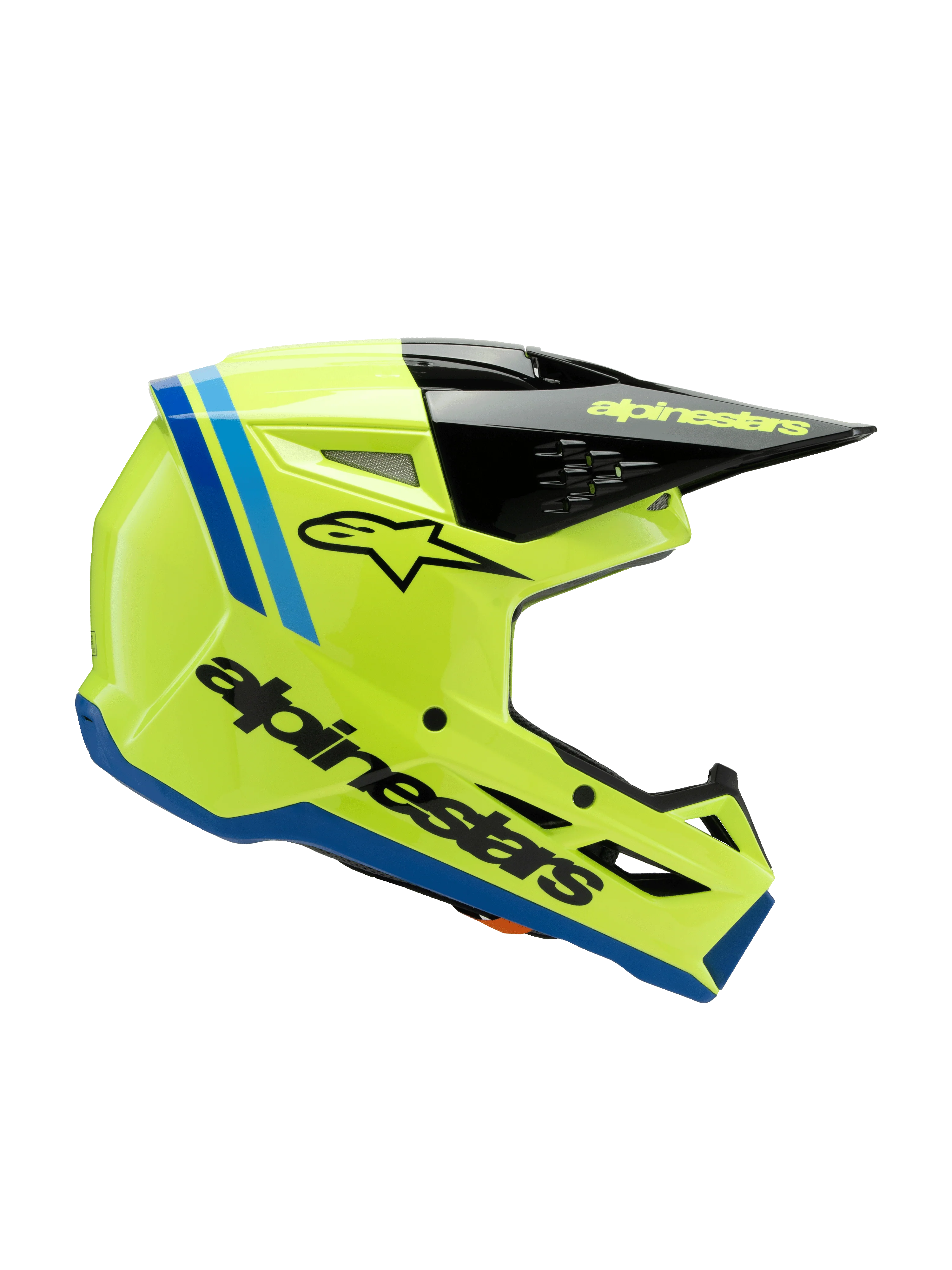 Alpinestars Youth Helmet SM3 Radium Yellow Black Blue - Image 2