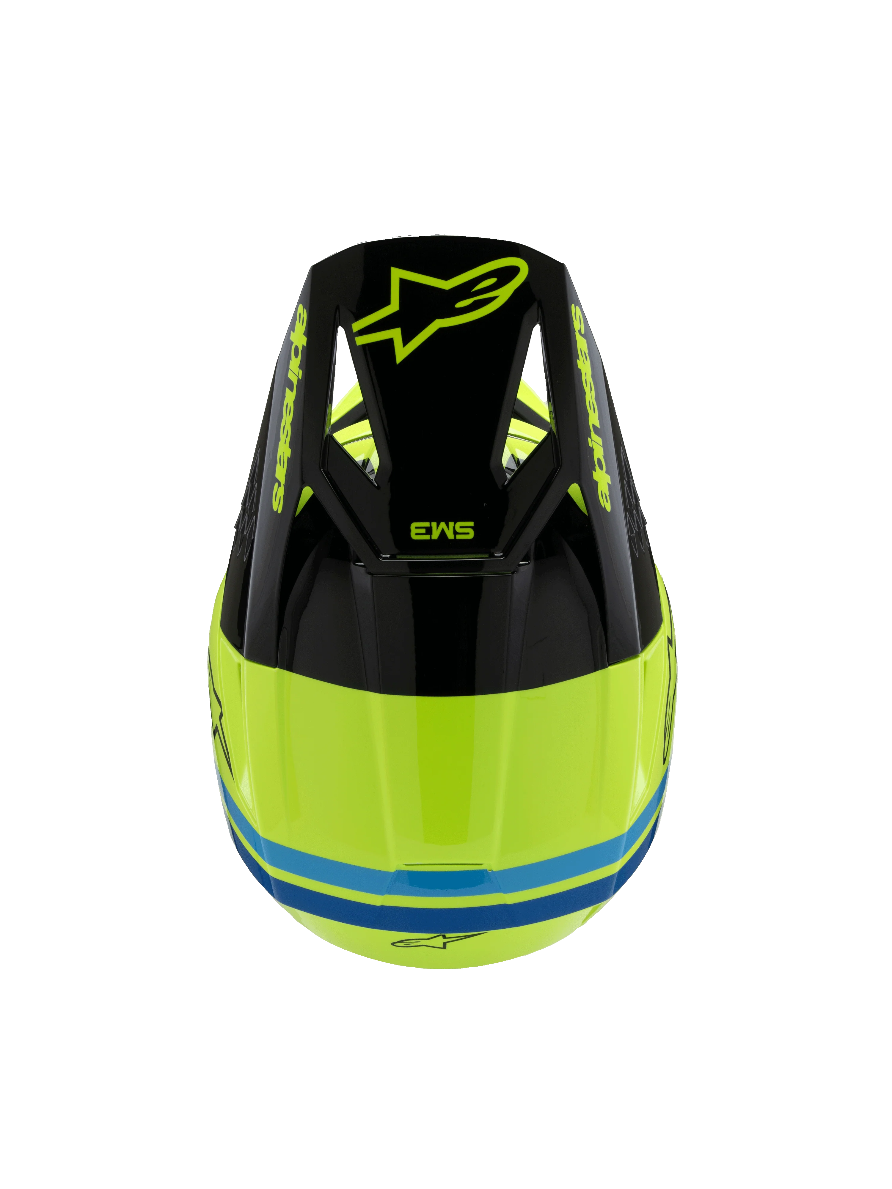 Alpinestars Youth Helmet SM3 Radium Yellow Black Blue - Image 6