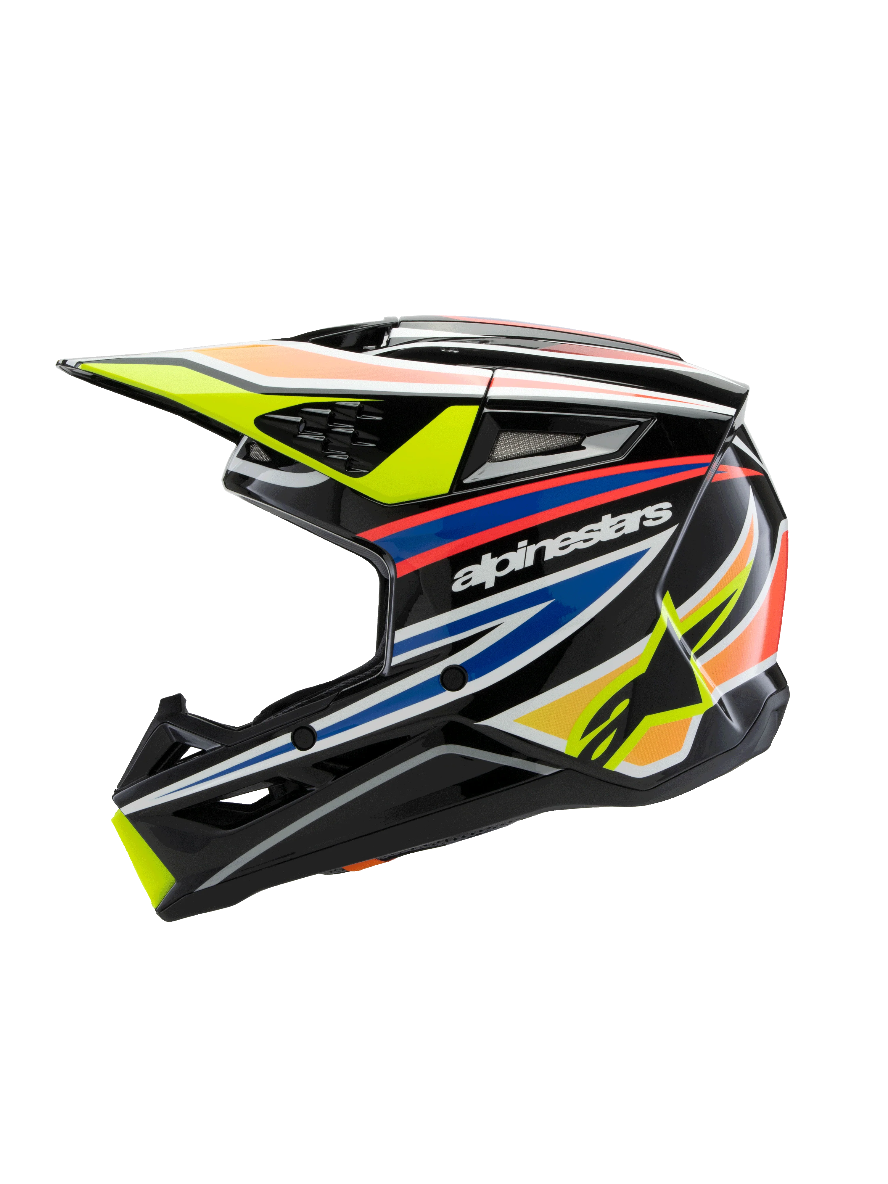 Alpinestars Youth Helmet SM3 Wurx Black Yellow Blue Red - Image 2