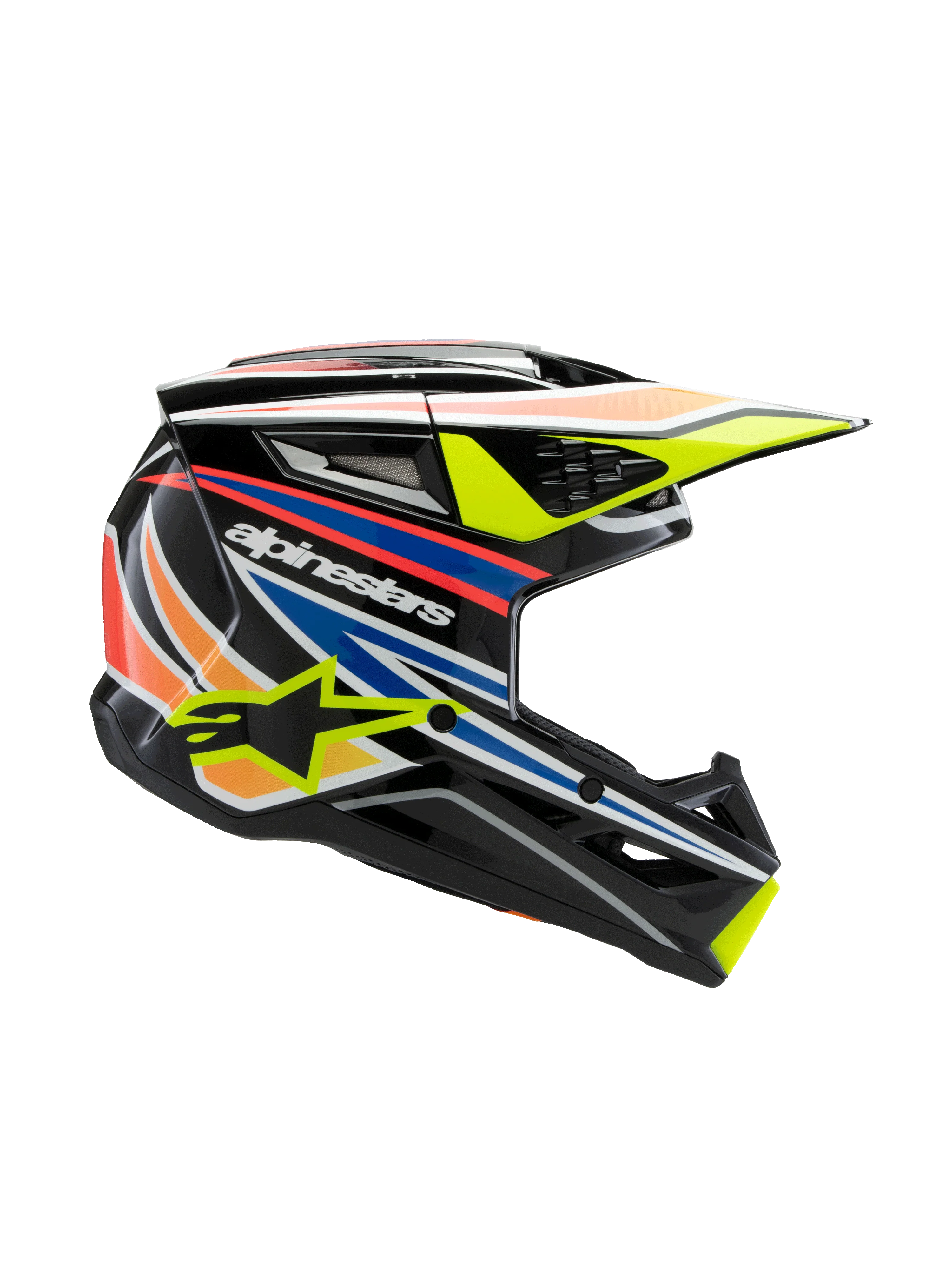 Alpinestars Youth Helmet SM3 Wurx Black Yellow Blue Red - Image 3