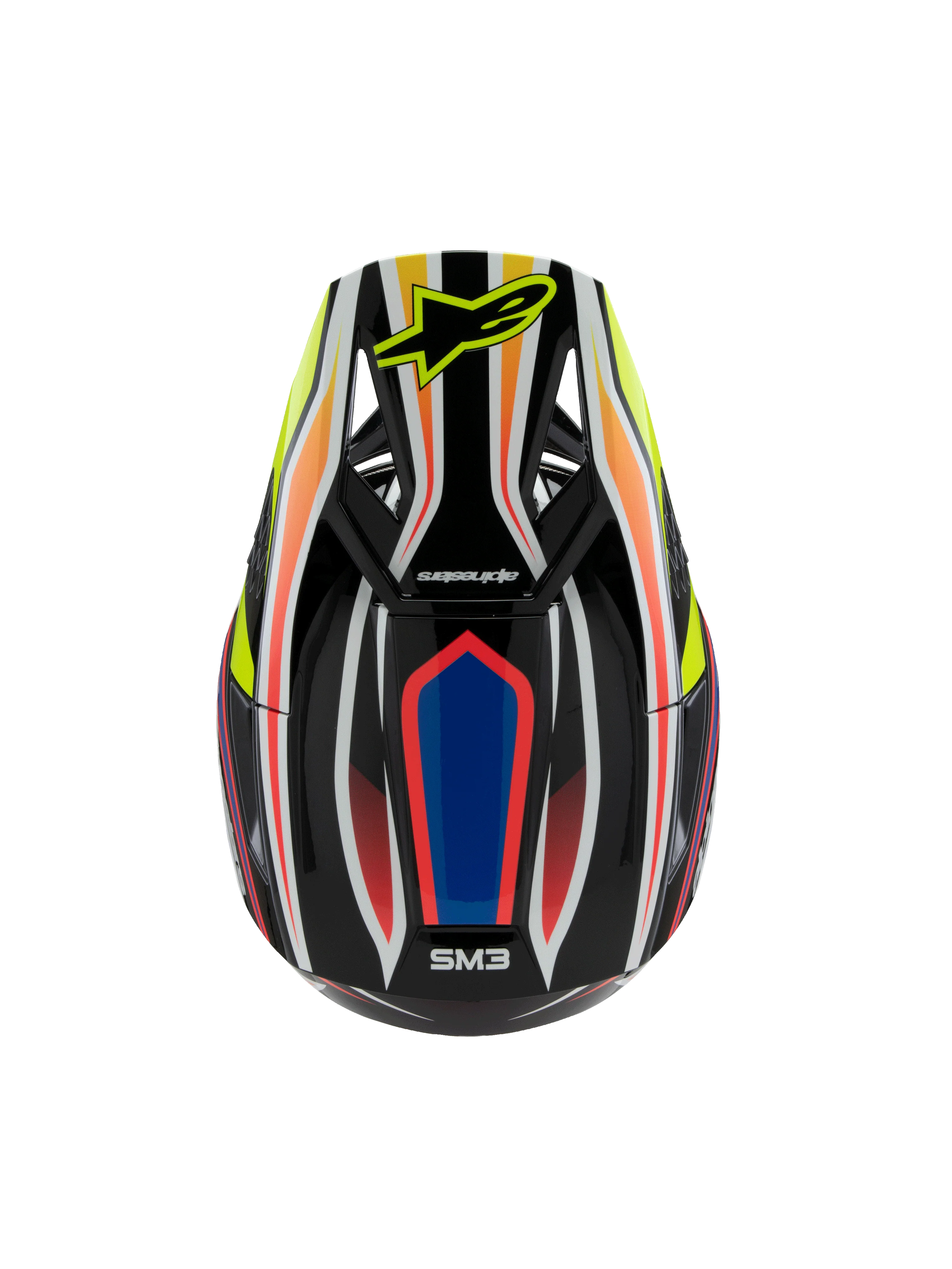 Alpinestars Youth Helmet SM3 Wurx Black Yellow Blue Red - Image 5