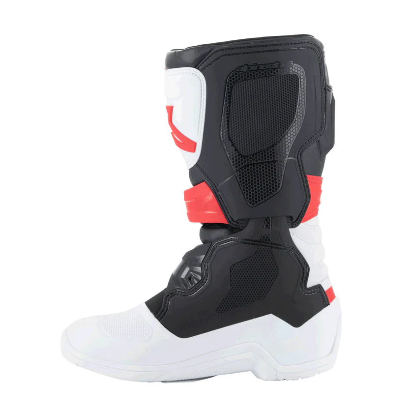 Alpinestars Youth Tech 3S Boots - White Black Bright Red - Image 3