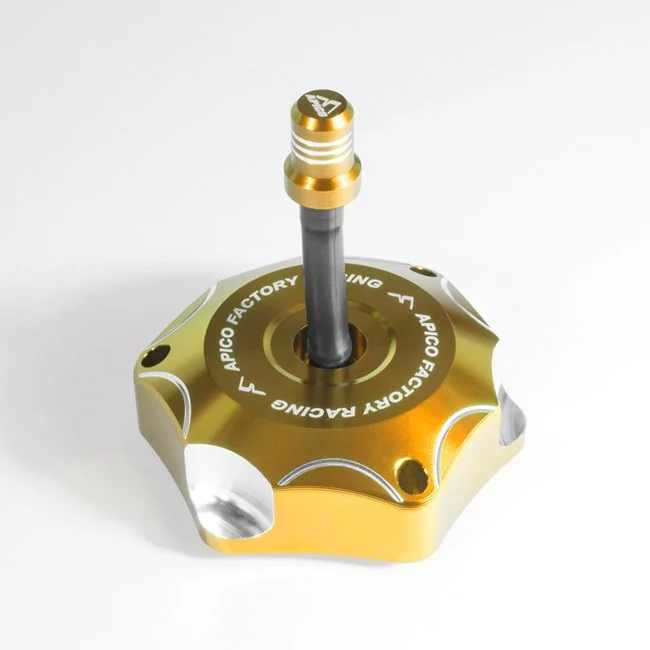 Apico Alloy Fuel Cap with Breather Pipe - Suzuki - Gold