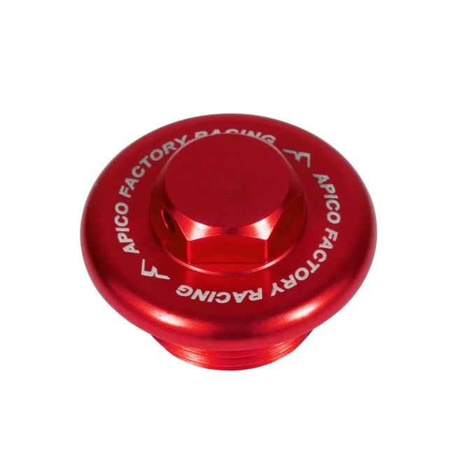 Apico Aluminium Oil Fill Plug - Honda - Red