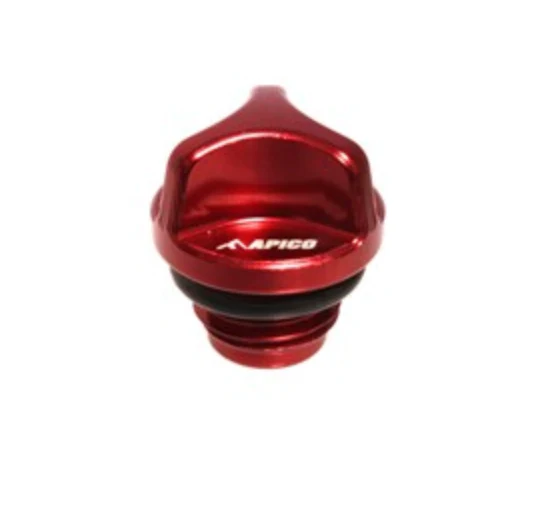 Apico Aluminium Oil Fill Plug - Honda - Red - Image 2