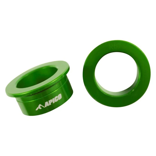 Apico Kawasaki Rear Aluminium Wheel Spacers - Green