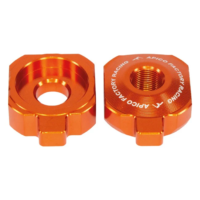 Apico Aluminium Axle Blocks - KTM -Orange