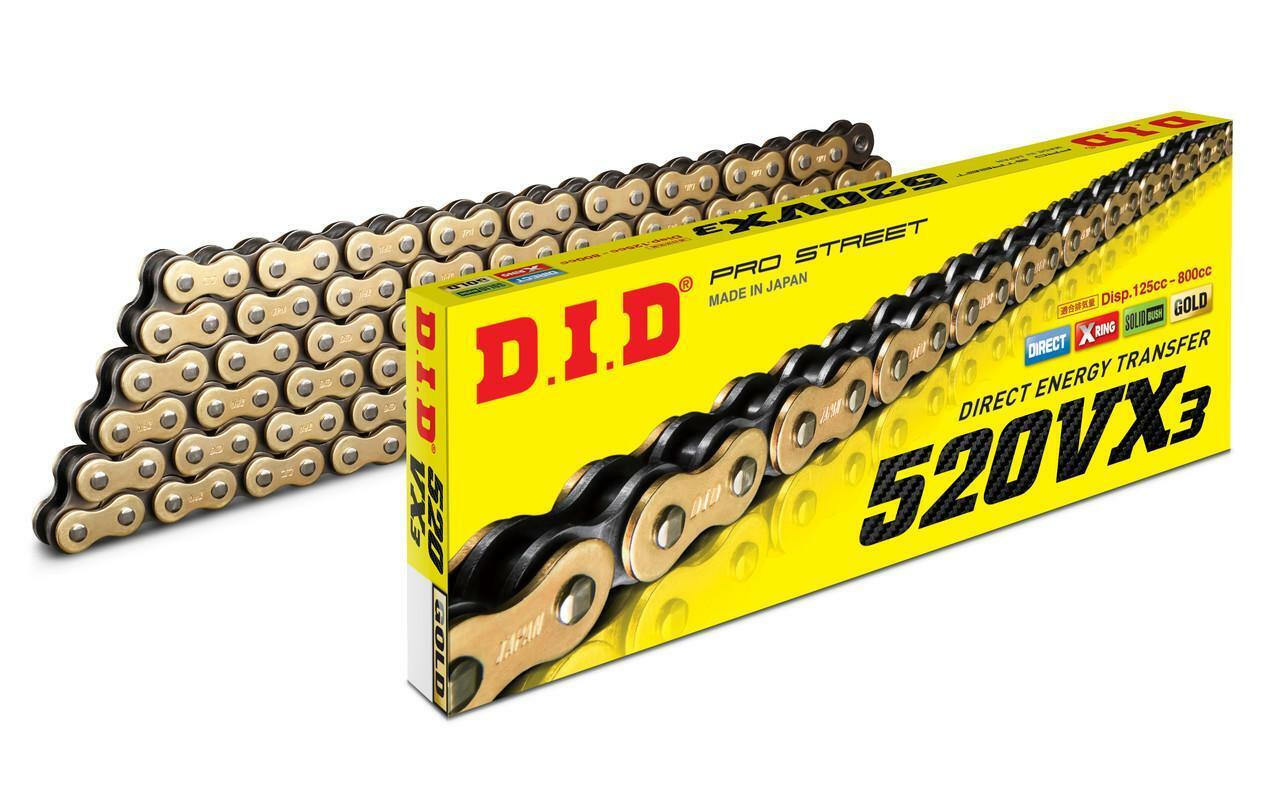 DID VX3 X Ring Motocross Chain - Gold - Image 2