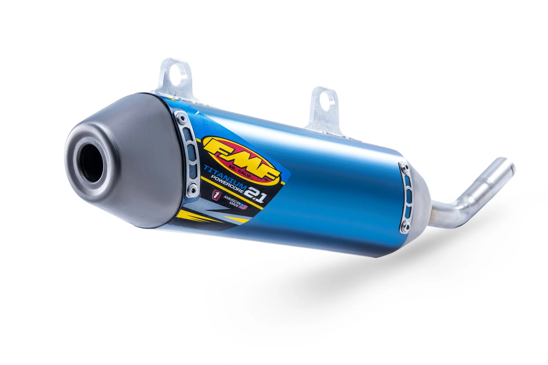 FMF Powercore 2.1 Blue Titanium 2 Stroke Silencer - Yamaha YZ - Image 2