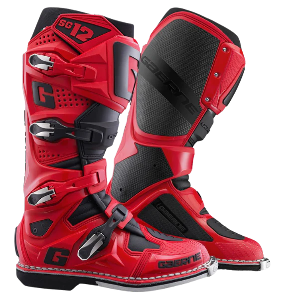 Gaerne SG12 Motocross Boots - Red Black
