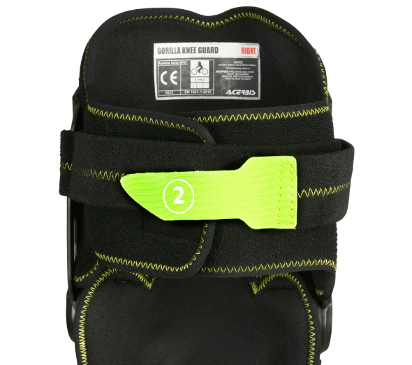 Acerbis Gorilla Knee Guards Grey Yellow - Image 3
