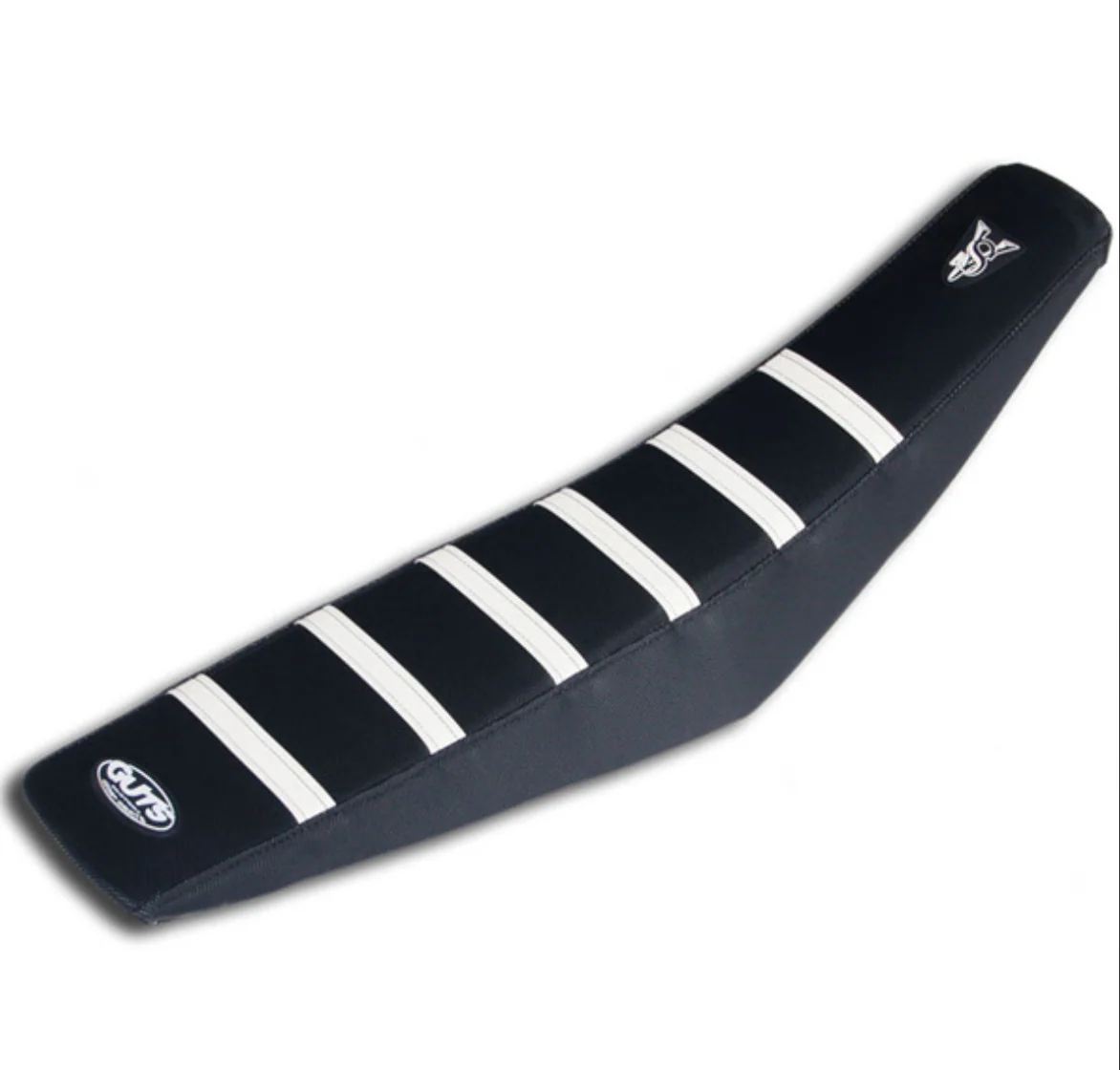 Guts Racing KTM Black White Rib Seat Cover